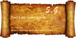 Sallay Georgina névjegykártya